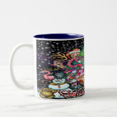 Two-Tone-Weihnachtskaffee-Tasse Zweifarbige Tasse (Links)