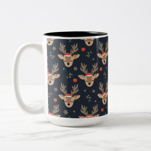 Two-Tone-Weihnachtskaffee-Tasse Zweifarbige Tasse (Links)