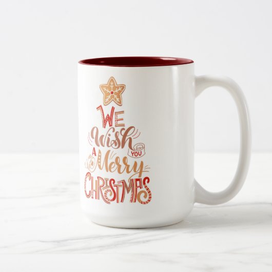 Two-Tone-Weihnachtskaffee-Tasse Zweifarbige Tasse (Rechts)