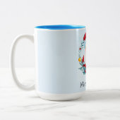 Two-Tone-Weihnachtskaffee-Tasse Zweifarbige Tasse (Links)