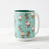 Two-Tone-Weihnachtskaffee-Tasse Zweifarbige Tasse (VorderseiteRechts)