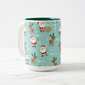 Two-Tone-Weihnachtskaffee-Tasse Zweifarbige Tasse (Vorderseite Links)