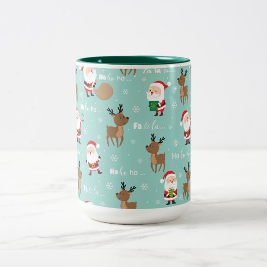 Two-Tone-Weihnachtskaffee-Tasse Zweifarbige Tasse (Mittel)