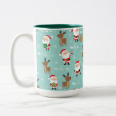 Two-Tone-Weihnachtskaffee-Tasse Zweifarbige Tasse (Links)