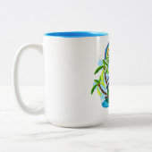 Two-Tone-Weihnachtskaffee-Tasse Zweifarbige Tasse (Links)