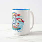 Two-Tone-Weihnachtskaffee-Tasse Zweifarbige Tasse (VorderseiteRechts)