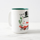 Two-Tone-Weihnachtskaffee-Tasse Zweifarbige Tasse (Vorderseite Links)