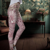 Two-Tone Yoga Dusty Pink William Morris Leggings