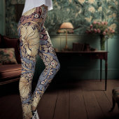 Two-Tone Yoga Lila Lavender William Morris Leggings
