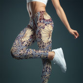 Two-Tone Yoga Lila Lavender William Morris Leggings