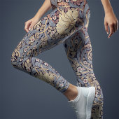 Two-Tone Yoga Lila Lavender William Morris Leggings
