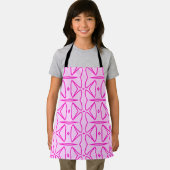 Two Toned Pink Pattern All-Over Print Apron Schürze (Insitu)