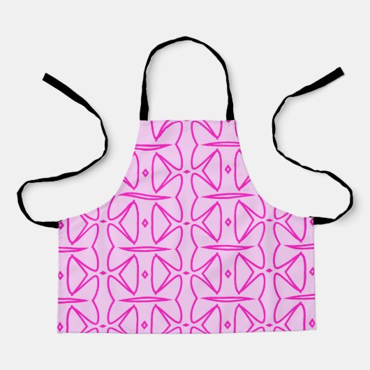 Two Toned Pink Pattern All-Over Print Apron Schürze (Vorderseite)