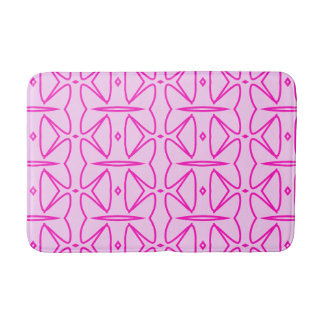 Two Toned Pink Pattern Bath Mat Badematte