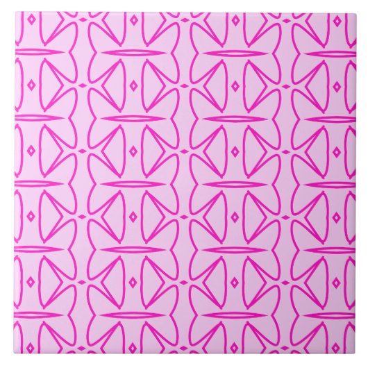 Two Toned Pink Pattern Ceramic Tile Fliese (Vorderseite)