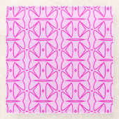 Two Toned Pink Pattern Coaster Glasuntersetzer (Vorderseite)