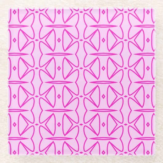 Two Toned Pink Pattern Coaster Glasuntersetzer (Vorderseite)