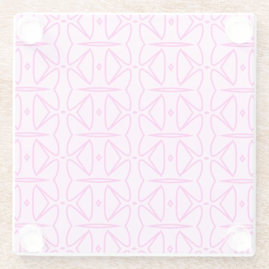 Two Toned Pink Pattern Coaster Glasuntersetzer (Rückseite)