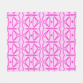 Two Toned Pink Pattern Fleece Blanket (Vorderseite (Horizontal))