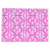 Two Toned Pink Pattern Gift Bag Große Geschenktüte (Rückseite)