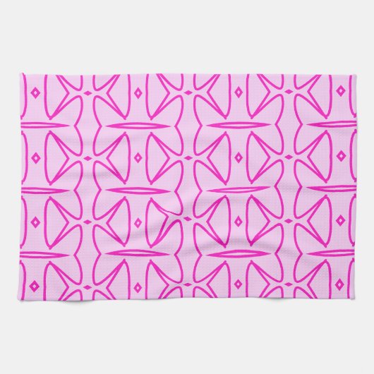 Two Toned Pink Pattern Kitchen Towels Geschirrtuch (Horizontal)