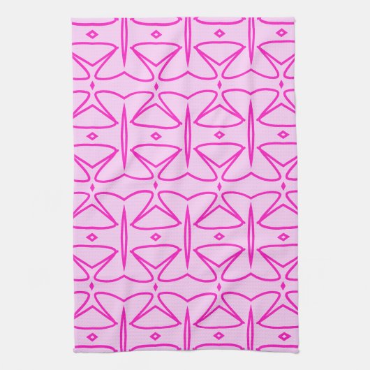 Two Toned Pink Pattern Kitchen Towels Geschirrtuch (Vertikal)