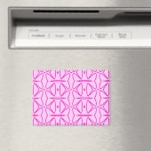 Two Toned Pink Pattern Magnet (In Situ (Geschirrspüler))