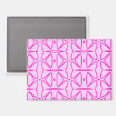 Two Toned Pink Pattern Magnet (Vorderseite/Rückseite)