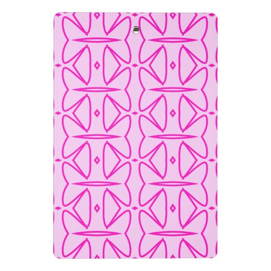 Two Toned Pink Pattern Mini Clipboard Mini Klemmbrett (Rückseite)