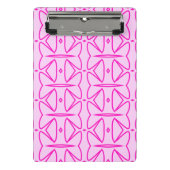 Two Toned Pink Pattern Mini Clipboard Mini Klemmbrett (Vorderseite)