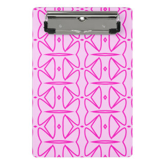 Two Toned Pink Pattern Mini Clipboard Mini Klemmbrett