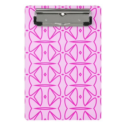 Two Toned Pink Pattern Mini Clipboard Mini Klemmbrett (Vorderseite)