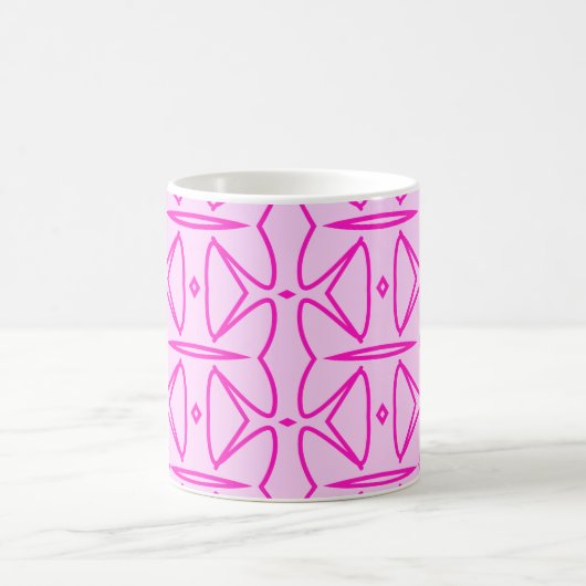 Two Toned Pink Pattern Mug Kaffeetasse (Mittel)