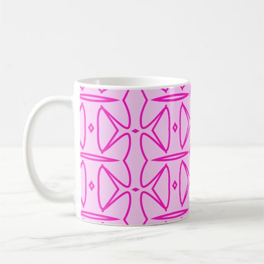 Two Toned Pink Pattern Mug Kaffeetasse (Links)