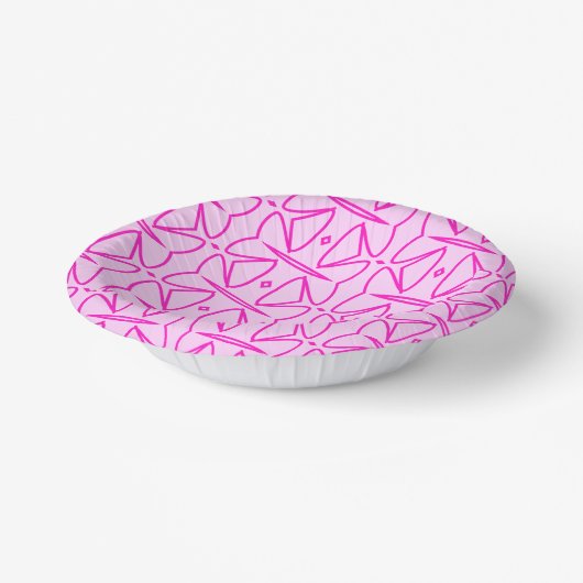 Two Toned Pink Pattern Pappteller (Gewinkelt)
