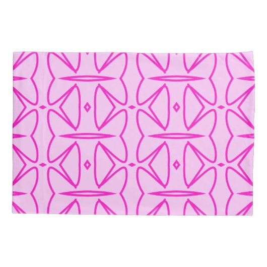 Two Toned Pink Pattern Pillowcase Kissenbezug (Rückseite)