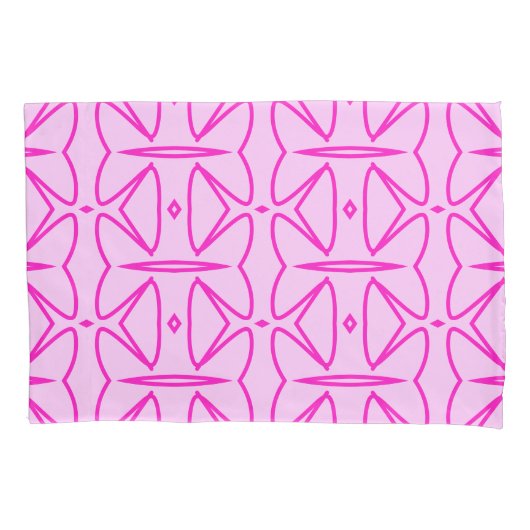 Two Toned Pink Pattern Pillowcase Kissenbezug (Vorderseite)