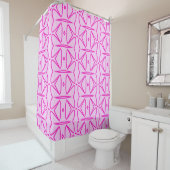 Two Toned Pink Pattern Shower Curtain Duschvorhang (Beispiel)