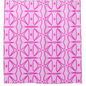 Two Toned Pink Pattern Shower Curtain Duschvorhang (Vorderseite)