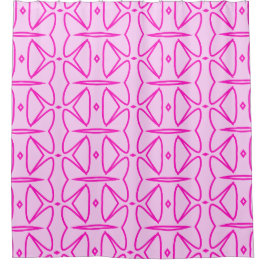 Two Toned Pink Pattern Shower Curtain Duschvorhang