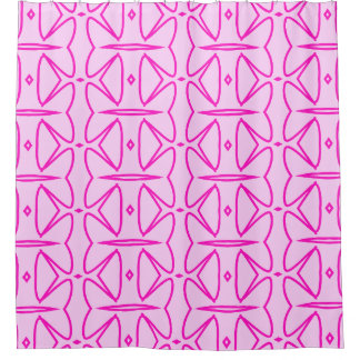 Two Toned Pink Pattern Shower Curtain Duschvorhang