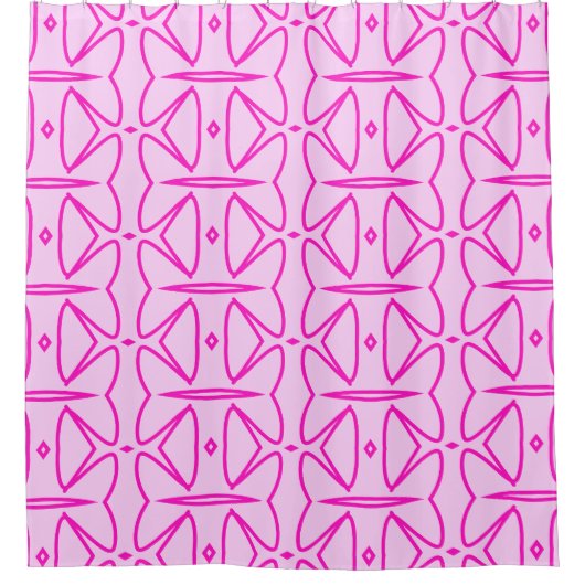 Two Toned Pink Pattern Shower Curtain Duschvorhang (Vorderseite)