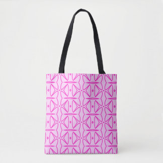 Two Toned Pink Pattern Tote Bag Tasche