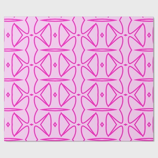 Two Toned Pink Pattern Wrapping Paper Geschenkpapier (Flach)