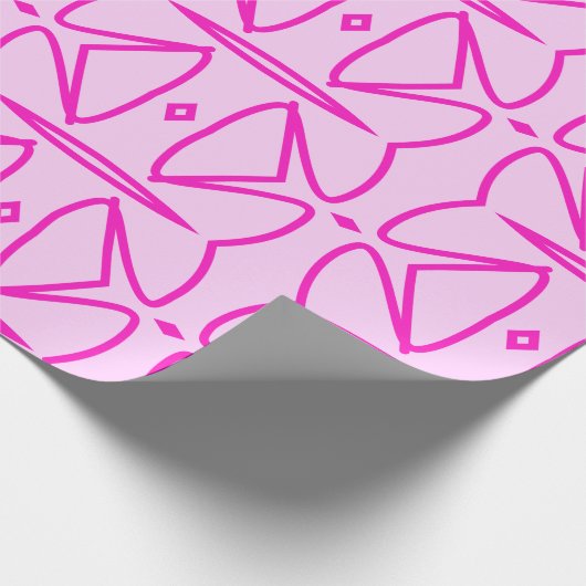 Two Toned Pink Pattern Wrapping Paper Geschenkpapier (Ecke)