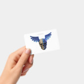 Two-Toned Skull with Blue Stylized Wings Ausweis (Handheld)