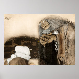 Two Trolls, 1909 John Bauer Poster