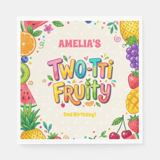 Two-tti Fruchtiger 2. Geburtstag Serviette (Vorderseite)