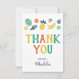 Two-tti Fruiti Zweiten Geburtstag Vielen Dank Dankeskarte