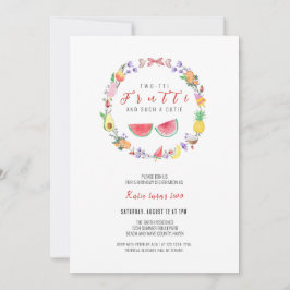 Two-tti Fruitti Girl Geburtstag, 2. Geburtstag im Einladung